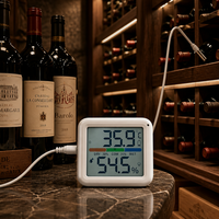 Moniteur numérique de température et d'humidité breveté, enregistrement des valeurs maximales et minimales, jauge électronique murale ou de bureau pour cave à vin