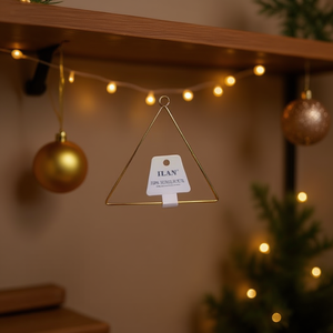 Anello triangolare in metallo ILAN da 15 cm per decorazioni - Product Image 2