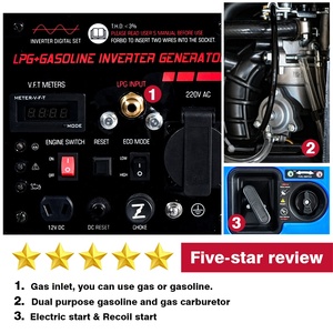 3000W 3600W tinh khiết Sine Wave Inverter Máy phát điện đặt im lặng loại vali biến tần Máy Phát Điện Xăng cho cắm trại sử dụng - Product Image 6