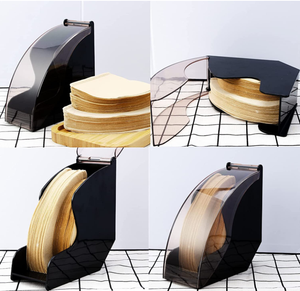 핫 셀러 2025 아크릴 커피 필터 홀더, 방진 커버가있는 커피 필터 박스, 가정/커피 숍용 필터 페이퍼 홀더 - Product Image 6