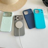 Coque de téléphone antichoc magnétique en silicone liquide à motif ondulé, vente en gros d'usine pour iPhone 18 Pro Max 17 Pro 16 15 14 13