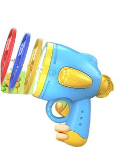 2026 nuevo juguete interactivo para exteriores disco volador lanzador giroscopio 2 en 1 libélula de bambú platillo volador pistola juguetes para niños - Product Image 1
