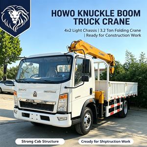 รถบรรทุกขนาดเล็ก SINOTRUK HOWO 4x2 พร้อมเครนแขนพับได้ 3.2 ตัน, เครนไฮดรอลิกแบบหมุนได้, มีตัวเลือกมาตรฐานไอเสียยูโร 2 / ยูโร 3 - Product Image 1