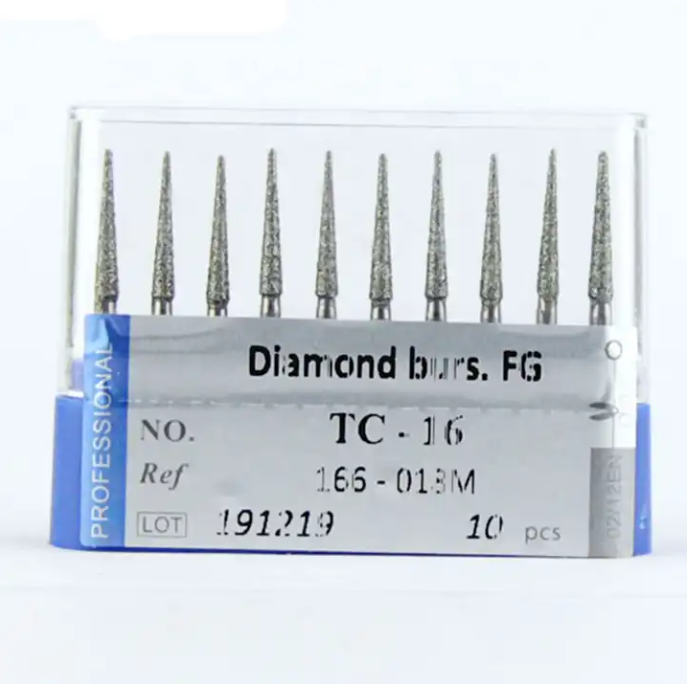 Dental Diamond Bur FG High-Speed Kit - Assorted Shapes For Lab & Clinical Use