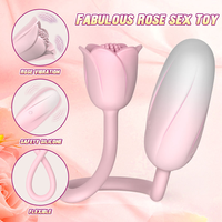 Tragbarer Rosenförmiger Umweltfreundlicher Silikon-Vibrator Klitoris G-Punkt Brustwarzen-Stimulation 10 Frequenzen USB Aufladbar IPX6 40dB