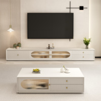 Meuble TV sur pied pour petit appartement, vente en gros d'usine, combinaison table basse et meuble TV vintage français