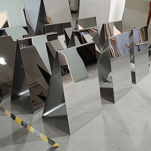 Custom Pattern Mirror a <b>Frame</b> Sign Commercial Sidewalk Outdoor Floor Stand Advertising Metal Coffee Shop Mirror Sign Board - Product Image 4