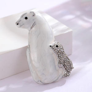 Broches de Moda con Animales Lindos, Broches de Oso <span class=keywords><strong>Polar</strong></span> para Niñas, Broches Elegantes y Modernos para Mujeres, Accesorios para Damas, Venta al por Mayor - Product Image 2