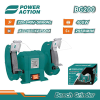 Meuleuse d'établi miniature Power Action 400W, petite meuleuse d'établi BG200