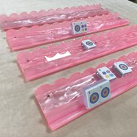 Poussoir de tuiles de mahjong en acrylique, motif coquille 17,5 pouces 8+5mm, accessoire de table de mahjong américain pour la vente en gros de jeux