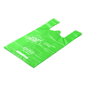 ถุงพลาสติกแบบมีหูหิ้วแบบย่อยสลายได้100% โลโก้ได้ตามต้องการสำหรับบรรจุภัณฑ์เสื้อผ้าสำหรับร้านอาหารร้านอาหารช้อปปิ้ง - Product Image 2