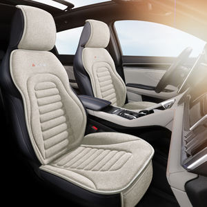 Car Space Universal Full Set <span class=keywords><strong>PVC</strong></span> Leather 10-Piece All-Season Car Seat Cover with Front Coussin Protective Interior Model S Fit - Product Image 1