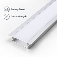 Profilé d'éclairage linéaire architectural en alliage d'aluminium pour bande LED de surface avec diffuseur PC, dimmable, garantie 5 ans, vente en gros