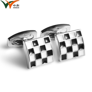 Mancuernillas de Diseño Simple en Blanco y Negro, Precio Bajo Directo de China, Regalo Empresarial para Oficina - Product Image 2