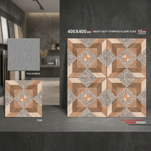 Carreaux de sol extérieurs numériques antidérapants en porcelaine rustique émaillée, gaufrés à pois, qualité export, 40x40cm, 9mm - Product Image 5