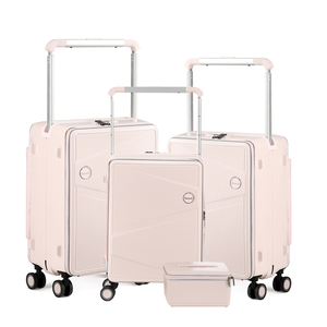 Juego de Maletas Rígidas de PP de 20/25 Pulgadas para Venta al Por Mayor, Doble Apertura, Ligeras, con Cremallera y <span class=keywords><strong>Ruedas</strong></span> para Viaje - Product Image 1