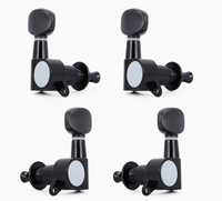Bouton en chrome entièrement fermé pour guitare et ukulélé, finition non enduite, durable et agréable au toucher, modèle UK00