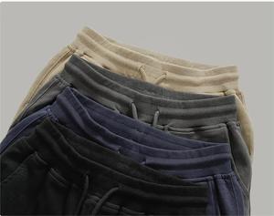 Pantalones Deportivos de Lana para Hombre con Logotipo Personalizado, Leggings Casuales de Primavera, Elásticos, de Cintura Media, Transpirables, Estilo Urbano, Tinte Liso, Servicio OEM - Product Image 5