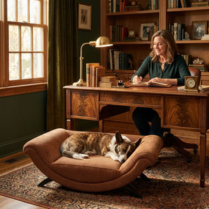Sofá Moderno de Pana para Mascotas, Cama Premium para Perros y Gatos de Interior con Elegante Estilo de Mueble Curvo - Product Image 5