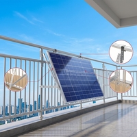 UISOLAR Support de panneau solaire en aluminium réglable pour balcon, installation facile sur balustrade, idéal pour les systèmes solaires d'appartement (vente en gros)