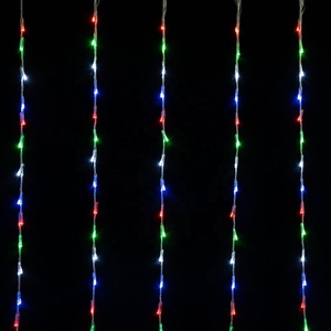 Khá nhà ngoài trời cửa sổ Rèm đèn RGB Đồng chuỗi đèn ấm trắng đỏ xanh xanh hồng tím IP65 10m giáng sinh - Product Image 5