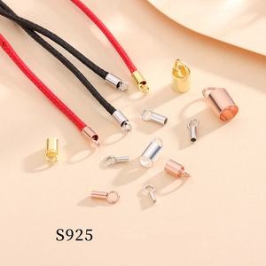 Tốt S925 Sterling Silver Rope Đóng Cửa Móc Móc Móc Dây Kết thúc Mũ Dây DIY Hat Móc Kết Nối Khóa Cho Đồ Trang Sức Phụ Kiện - Product Image 1