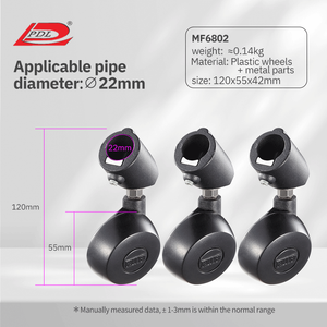 サターン (PDL) Cスタンドマジックレッグブラケットユニバーサルキャスターランナープーリー22mmケーシングブレーキ付き三脚モバイルプーリーライトスタンド - Product Image 6