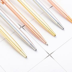 2020 Promotional High Quality Business Gift Aluminum Twist Luxury Rose <b>Gold</b> Metal Ball <b>Pen</b> With Customized Logo - Product Image 3