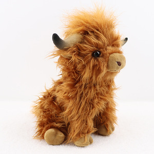 Nouveau produit doux à poil long Highland vache animaux en peluche jouets en peluche simulé écossais Highland vache Animal cadeau pour les enfants