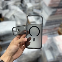 Étui magnétique transparent de luxe pour iPhone 17/17 Pro/17 Pro Max, coque PC translucide mate givrée avec cadre d'appareil photo détachable