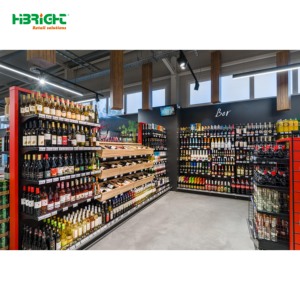 Supermarket Complete Store Layout <b>Racking</b> <b>System</b> Grocery Retail Gondola Shelving Bakery Wine Display Fixture Solution - Product Image 6
