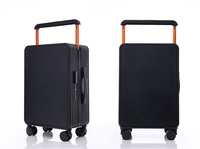 Maleta DE EQUIPAJE DE NEGOCIOS grande TSA moderna, 8 ruedas, varilla de tracción ancha, carro de aleación, apertura con cremallera, PC, poliéster, Simple para vacaciones