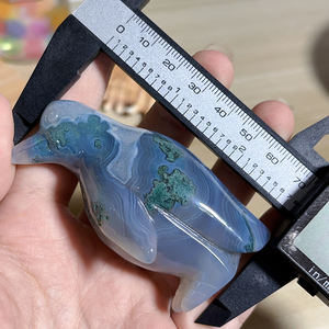 Cristal naturel En Gros En Vrac Artisanat Agate Pingouin Sculpture Pour Esprit Souvenirs De Guérison Cadeau - Product Image 3