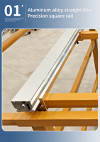 Scie à bois verticale multifonctionnelle mini chinoise Jt160, vente chaude, avec double lame et panneau coulissant pour usage domestique