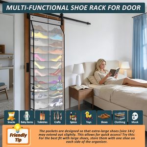 Organizador de Zapatos para Puerta con Capacidad para 24 Pares, Almacenamiento Colgante de Doble Cara para Zapatillas, Botas, Uso Familiar y Infantil - Product Image 6