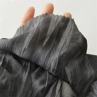 Échantillon Gratuit DSL – Tissu Crêpe Polyester Doux et Respirant à Rayures Tie-Dye Légèrement Élastique pour Robe Abaya Femme