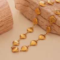 Collier ras-du-cou tendance unisexe en acier inoxydable 304/316 avec breloques coquillages, idéal pour les vacances d'été à la mer, pendentif quotidien