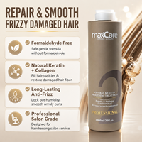 Traitement lissant pour cheveux à la kératine biologique Maxcare OEM Private Label, soin capillaire professionnel anti-frisottis pour salon