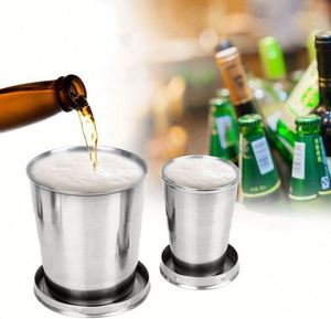 Offre Spéciale – Tasse Pliable en Acier Inoxydable pour Eau et Vin, Verre à Shot Rétractable - Product Image 2