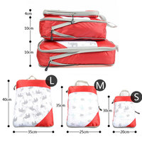 Cubes de compression de voyage en nylon 2025, ensemble de 4 pièces, organisateur de bagages imperméable, sac adapté au logo personnalisé