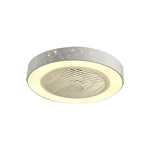 Hot Sale Canopy Roof Ceiling Flush Mounted Remote Control Led Ceiling Fans With Led Light Illumination For Bedroom