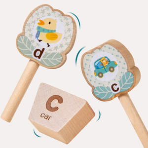 Early Educational Wooden Flower Letter Matching Spelling Toys Colorful Garden Alphabet Game for Children - Product Image 5