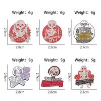 Pin Enamel Logam Grosir, Pin Tengkorak 'Baca Buku, Bersikap Baik, Tetap Unik', Bros Tengkorak Gothic, Lencana Kerah, Pin untuk Topi, Ransel, Kerah Baju