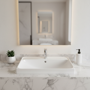 Meuble de salle de bain en pierre de <span class=keywords><strong>granit</strong></span> de conception moderne de haute qualité, lavabo rectangulaire pour usage hôtelier, 100 cm, facile à nettoyer, garantie 5 ans - Product Image 3