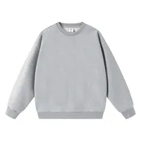 Pull à col rond en maille surdimensionné unisexe d'hiver avec logo personnalisé, coupe ample, polyester/coton, streetwear