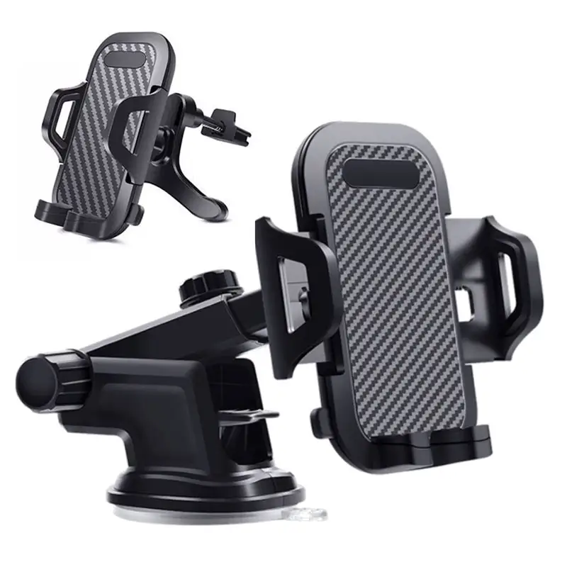 3-in-1 Suction Cup Phone Holder Windshield Dashboard Air Vent Dashboard Windshield Suction Cup Car Phone Mount
