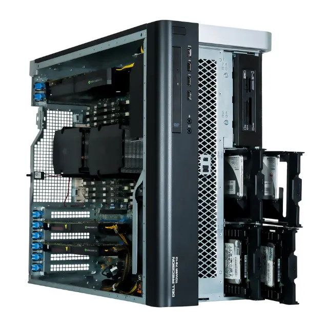 สำหรับ Dell Precision T7910ทาวเวอร์เวิร์กสเตชัน RTX4090 4080 3090 3080 GPU Xeon Server