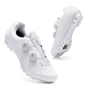 Nouvelles chaussures de cyclisme sur route blanches et noires, chaussures de cyclisme sur route et <span class=keywords><strong>VTT</strong></span> pour hommes et femmes, à laçage rapide, respirantes, semelle rigide, chaussures de vélo à système de blocage - Product Image 3