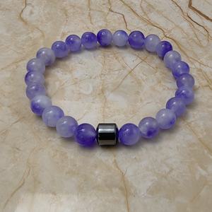 Nouveau fait à la main thérapie magnétique 8mm aimant bracelet à breloques énergie perle hématite bracelets pour femme - Product Image 2