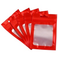 Bolsa con Cierre de Tres Lados, Fondo Plano, Transparente, de Aluminio, a Prueba de Olores, con Cierre Hermético Holográfico para Joyería y Gafas